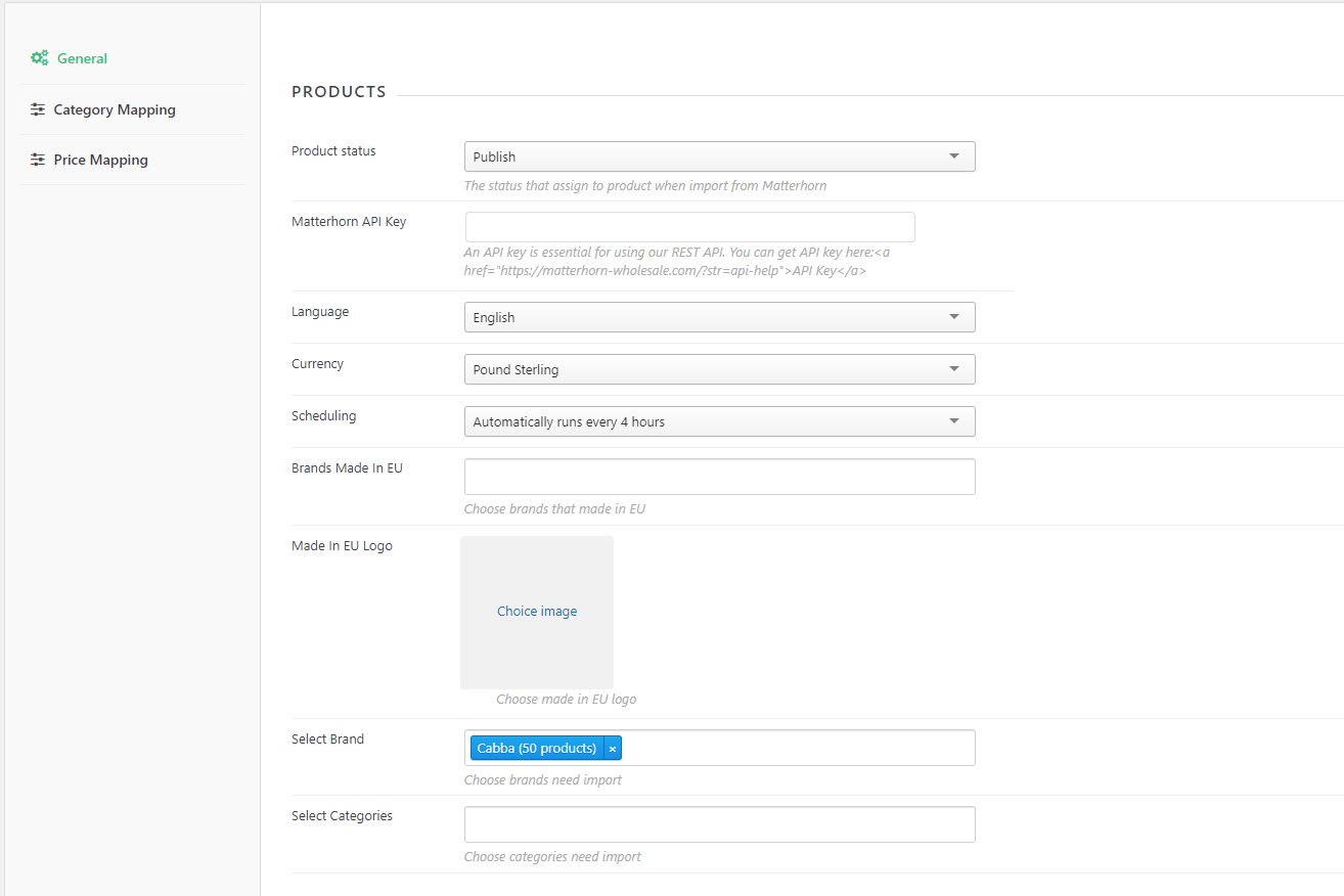 Fat Matterhorn import product to WooCommerce - 3